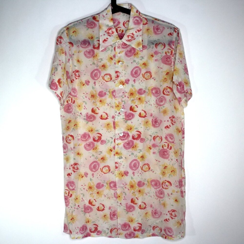 Equipment Mens Medium Slim Fit Flowy Button Up Shirt NEW N1336